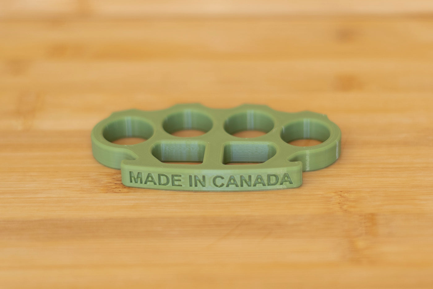 Military Green Spiked Brass Knuckles