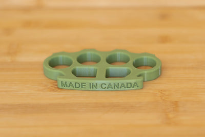 Military Green Spiked Brass Knuckles