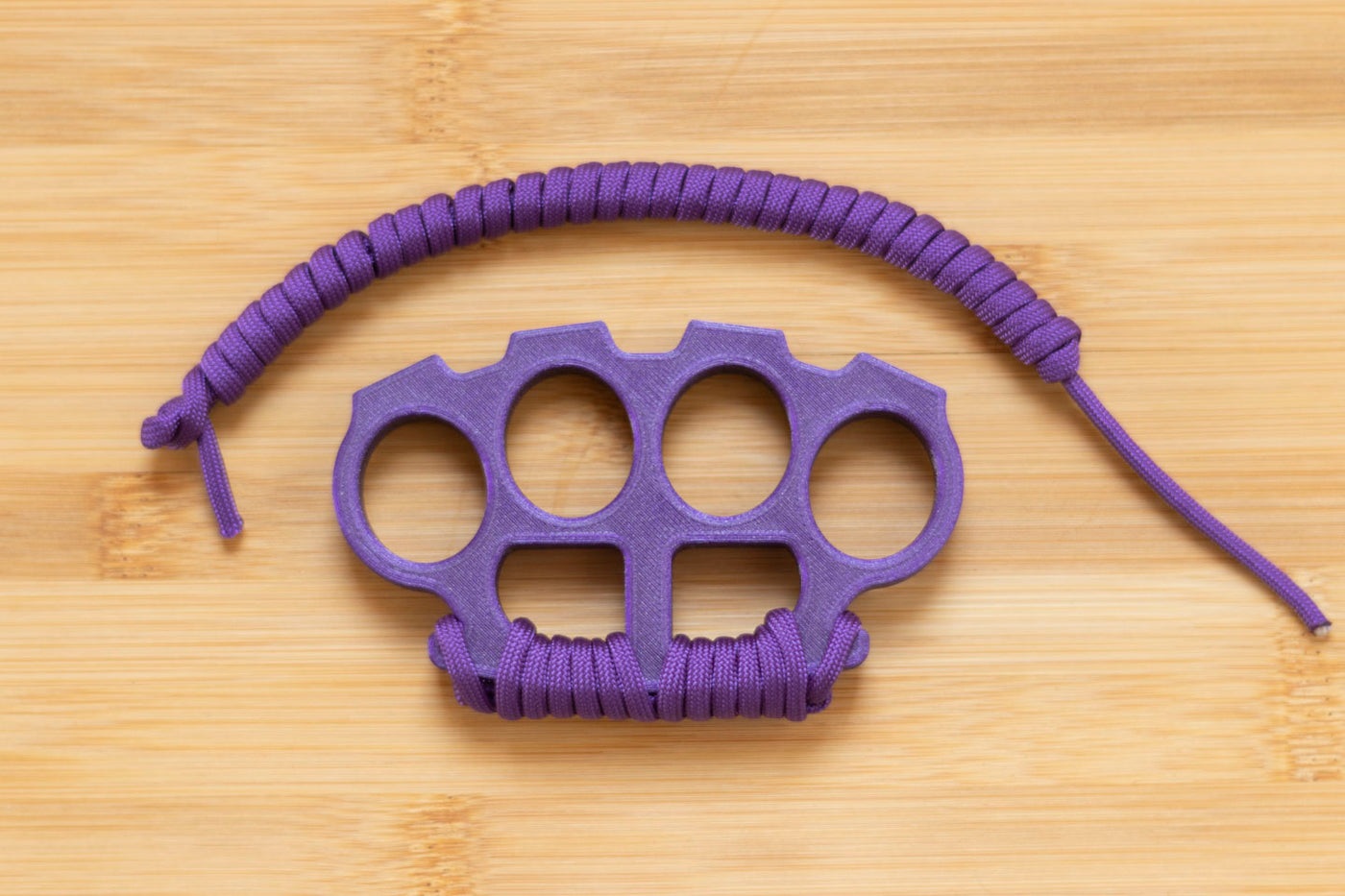 Royal Purple Brass Knuckles in Purple Paracord